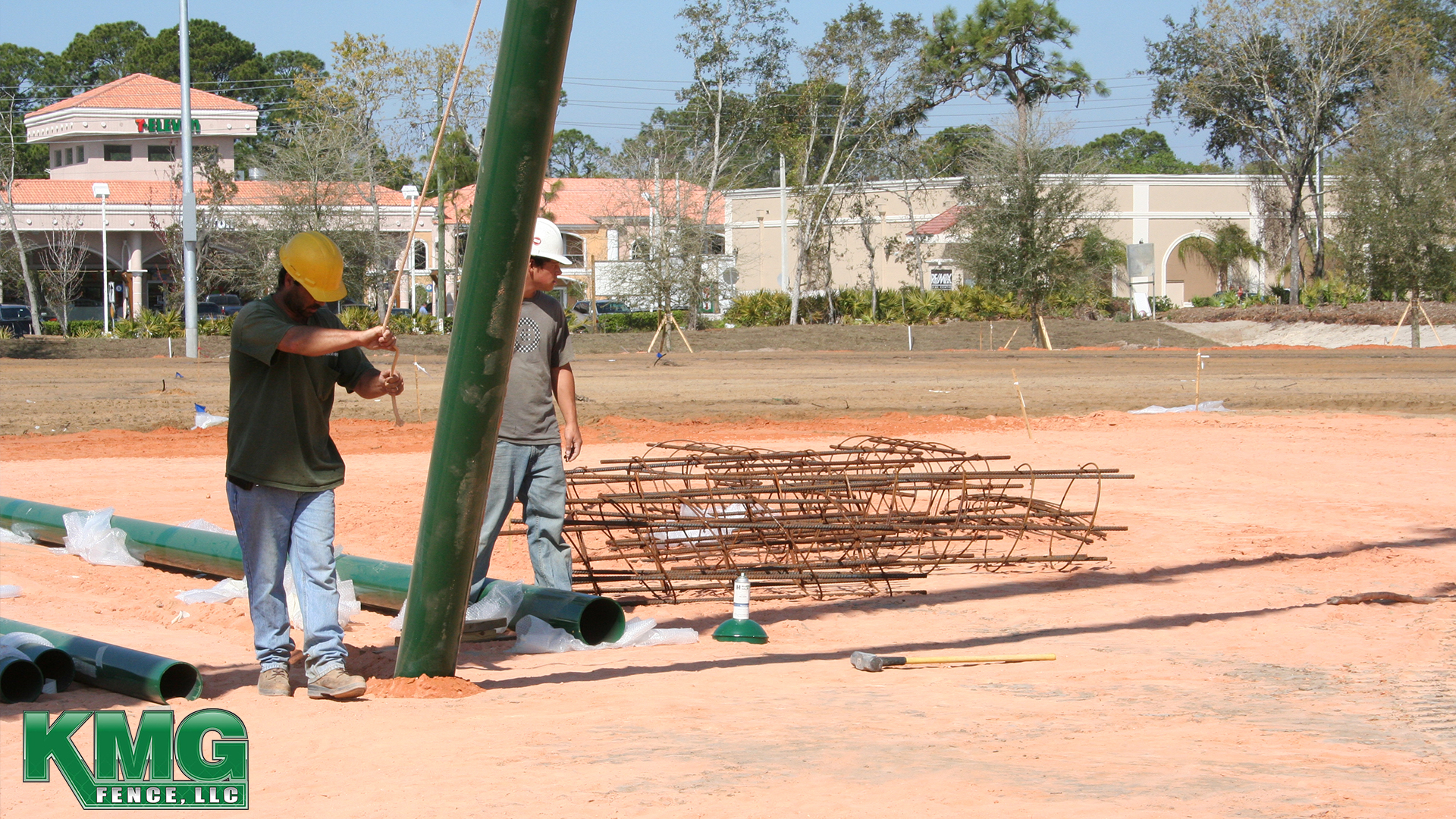 KMG employees working on job site